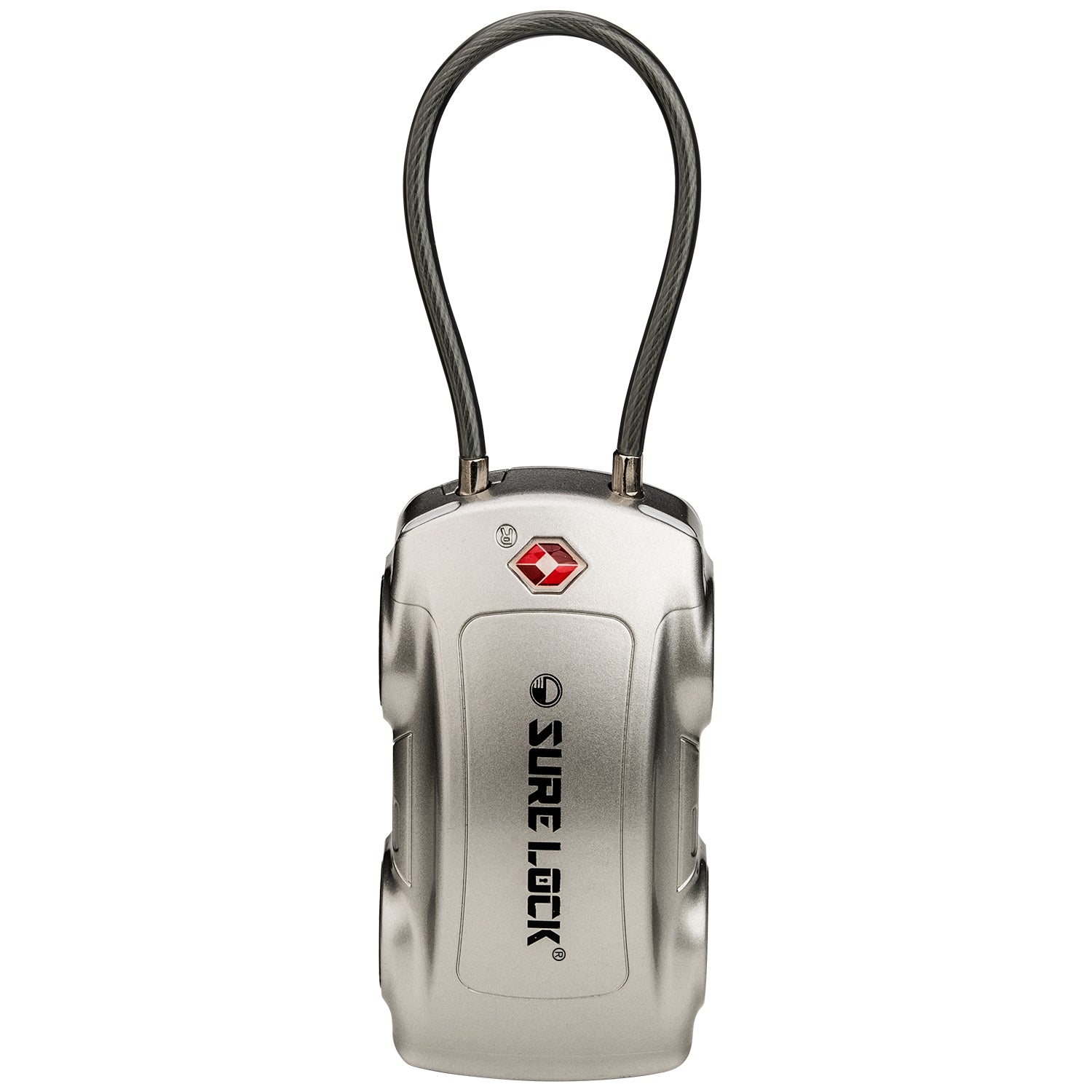 Car-Shaped TSA Luggage Lock – 4-Digit Cable (Grey) - LockSelect