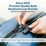 Forge TSA Approved Key Locks for Travel - Compact Alloy (OX Series, 4 Colors Pack)