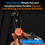 Forge TSA006 Dimple Key Cable Locks (Koala Series, Orange 2 Pack)