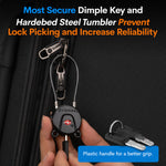 Forge TSA006 Dimple Key Cable Locks (Koala Series, Black Pack)