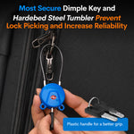 Forge TSA006 Dimple Key Cable Locks (Koala Series, Blue 2 Pack)