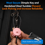 Forge TSA006 Dimple Key Cable Locks (Koala Series, Pink 2 Pack)