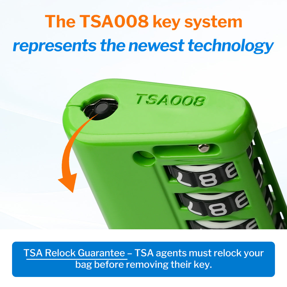 Forge TSA008 4-Digit Luggage Lock with Open Alert (Optimus Series, Green Pack)