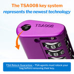 Forge TSA008 4-Digit Luggage Lock with Open Alert (Optimus Series, Purple Pack)