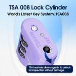 TSA Approved Luggage Lock – 3-Digit Combination Padlock with Open Alert & Easy-Read Dials (Purple Pack) - LockSelect 