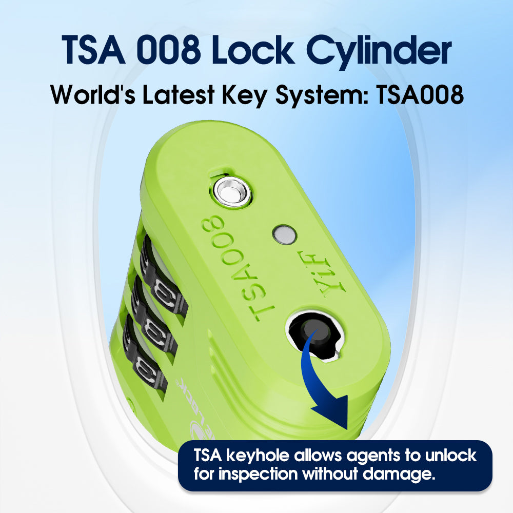 TSA Approved Luggage Lock – 3-Digit Combination Padlock with Open Alert & Easy-Read Dials (Green Pack) - LockSelect 