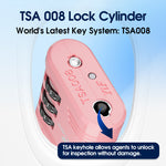 TSA Approved Combination Padlock with Open Alert & Easy-Read Dials (Pink Pack) - LockSelect 
