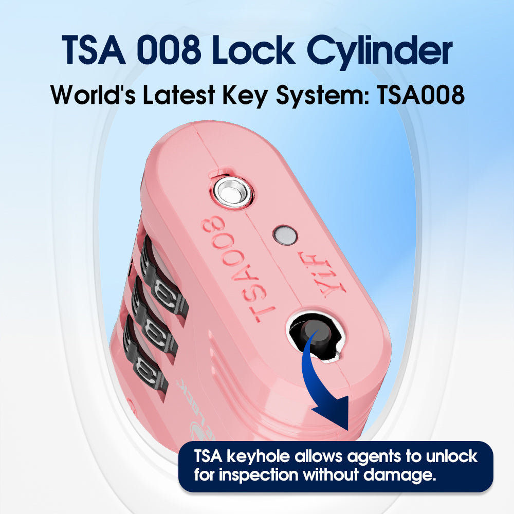 TSA Approved Combination Padlock with Open Alert & Easy-Read Dials (Pink Pack) - LockSelect 