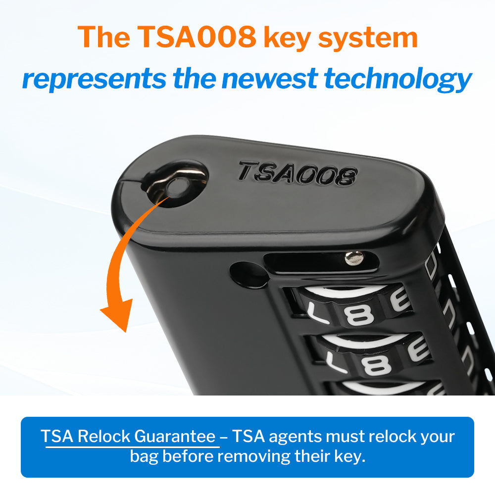 Forge TSA008 4-Digit Luggage Lock with Open Alert (Optimus Series, 4 Colors Pack)