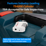 Forge 4-Digit Heavy Duty TSA Approved Lock for Travel & Gym, White Pack