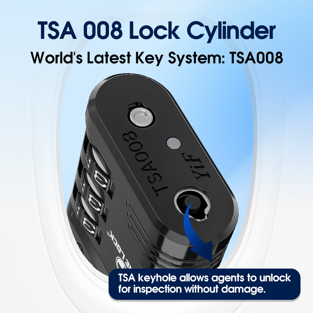 TSA Approved Luggage Lock – 3-Digit Combination Padlock with Open Alert & Easy-Read Dials (Black Pack) - LockSelect 