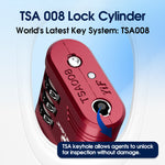 TSA Approved Luggage Lock – 3-Digit Combination Padlock with Open Alert & Easy-Read Dials (Red Pack) - LockSelect 