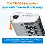 Forge TSA008 4-Digit Luggage Lock with Open Alert (Optimus Series, Silver Pack)