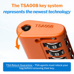 Forge TSA008 4-Digit Luggage Lock with Open Alert (Optimus Series, Orange Pack)