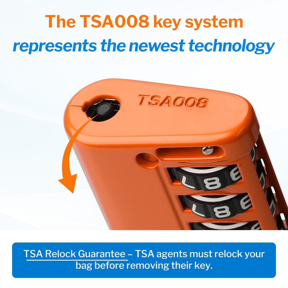 Forge TSA008 4-Digit Luggage Lock with Open Alert (Optimus Series, Orange Pack)