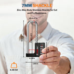 Forge 4-Digit Padlock: Long Shackle for Gym, School & Gate (Defender series, Black pack)