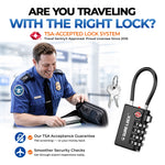 SureLock PL-5 black TSA-approved 4-digit cable luggage lock for airport travel