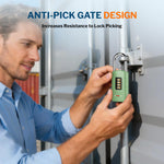 Forge 4-Digit Combination Padlock with Backup Keys, Short Shackle, Green