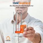 Forge 4-Digit Padlock: Long Shackle for Gym, School & Gate (Defender series, Orange)