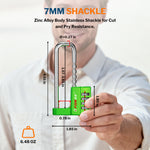 Forge 4-Digit Padlock: Long Shackle for Gym, School & Gate (Defender series, Green)