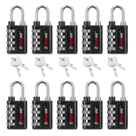 Forge Twin Guard Dual-Access Combination Padlock with Key - Black