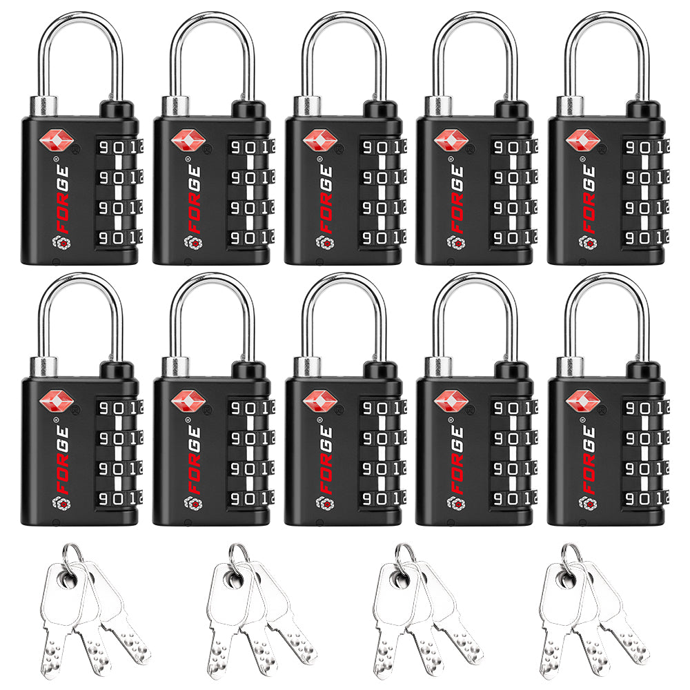 Forge Dual-Opening TSA Lock: Combo & Key Access , Black Pack