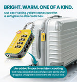 Anvil TSA Approved Luggage Lock – 4-Digit Combination (Yellow Pack) - LockSelect 