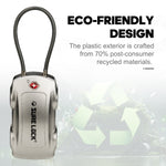 Car-Shaped TSA Luggage Lock – 4-Digit Cable (Grey) - LockSelect 