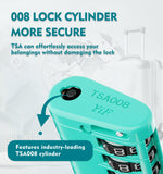 ANVIL High Security TSA008 Combination Travel Lock with Inspection Indicator (Cyan Pack)