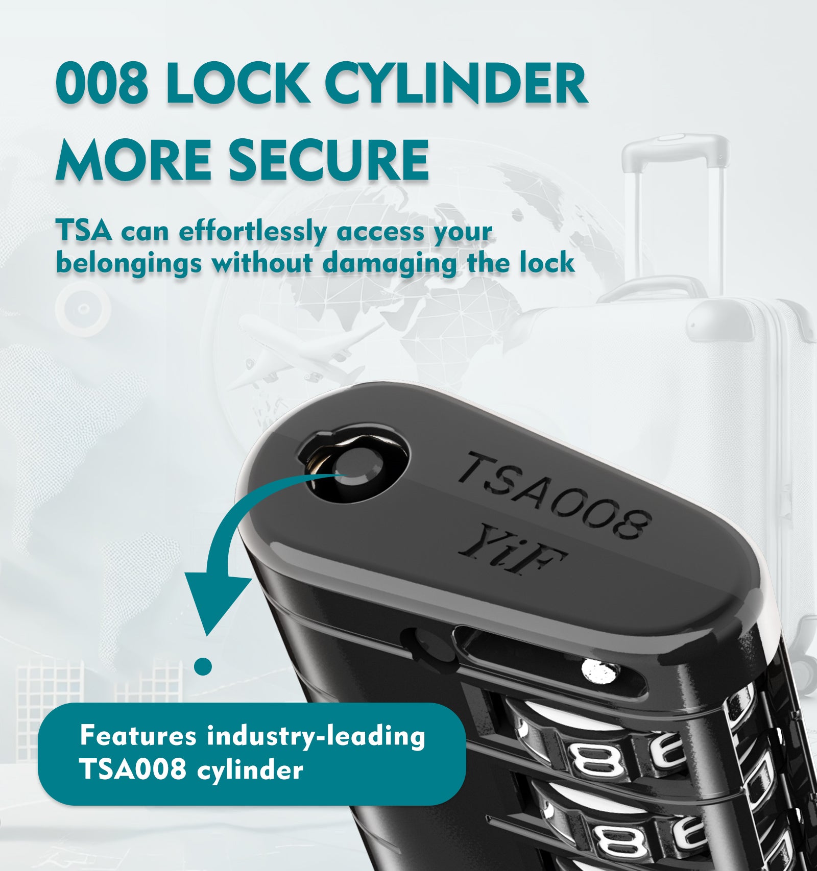 ANVIL TSA Approved Luggage Lock – High Security TSA008 Combination Travel Lock(4 Color Pack)