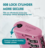 High Security TSA008 Combination Travel Lock with Inspection Indicator (Purple Pack)