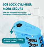 4-Digit TSA Approved Luggage Lock – TSA008 Core with Alert Indicator (Blue Pack)