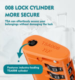 TSA Approved Luggage Lock with Inspection Indicator (Orange Pack)