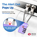TSA-Approved Cable Luggage Locks - Purple