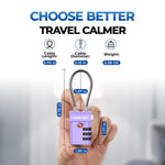 TSA-Approved Cable Luggage Locks - Purple