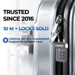 TSA-Approved Cable Luggage Locks - Grey