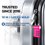 TSA-Approved Cable Luggage Locks - Rose Red