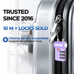 TSA-Approved Cable Luggage Locks - Purple