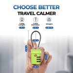 TSA-Approved Cable Luggage Locks - Green