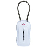 Car-Shaped TSA Luggage Lock – 4-Digit Cable (White) - LockSelect 