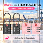 Pack para parejas: 4 candados SureLock TSA