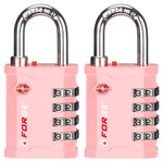 Forge 4-Digit Heavy Duty TSA Approved Lock for Travel & Gym, Pink Pack