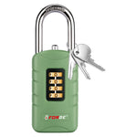 Forge 4-Digit Combination Padlock with Backup Keys, Short Shackle, Green
