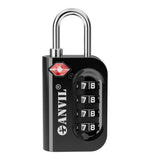 Anvil TSA Approved Luggage Lock – 4-Digit Combination (Black Pack) - LockSelect 