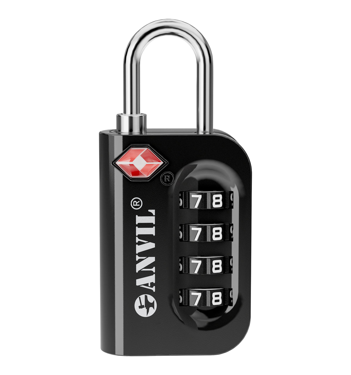 Anvil TSA Approved Luggage Lock – 4-Digit Combination (Black Pack) - LockSelect 
