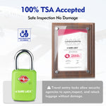 Mini TSA Approved Keyed Luggage Lock – One Key Opens All (Green Pack) - LockSelect 