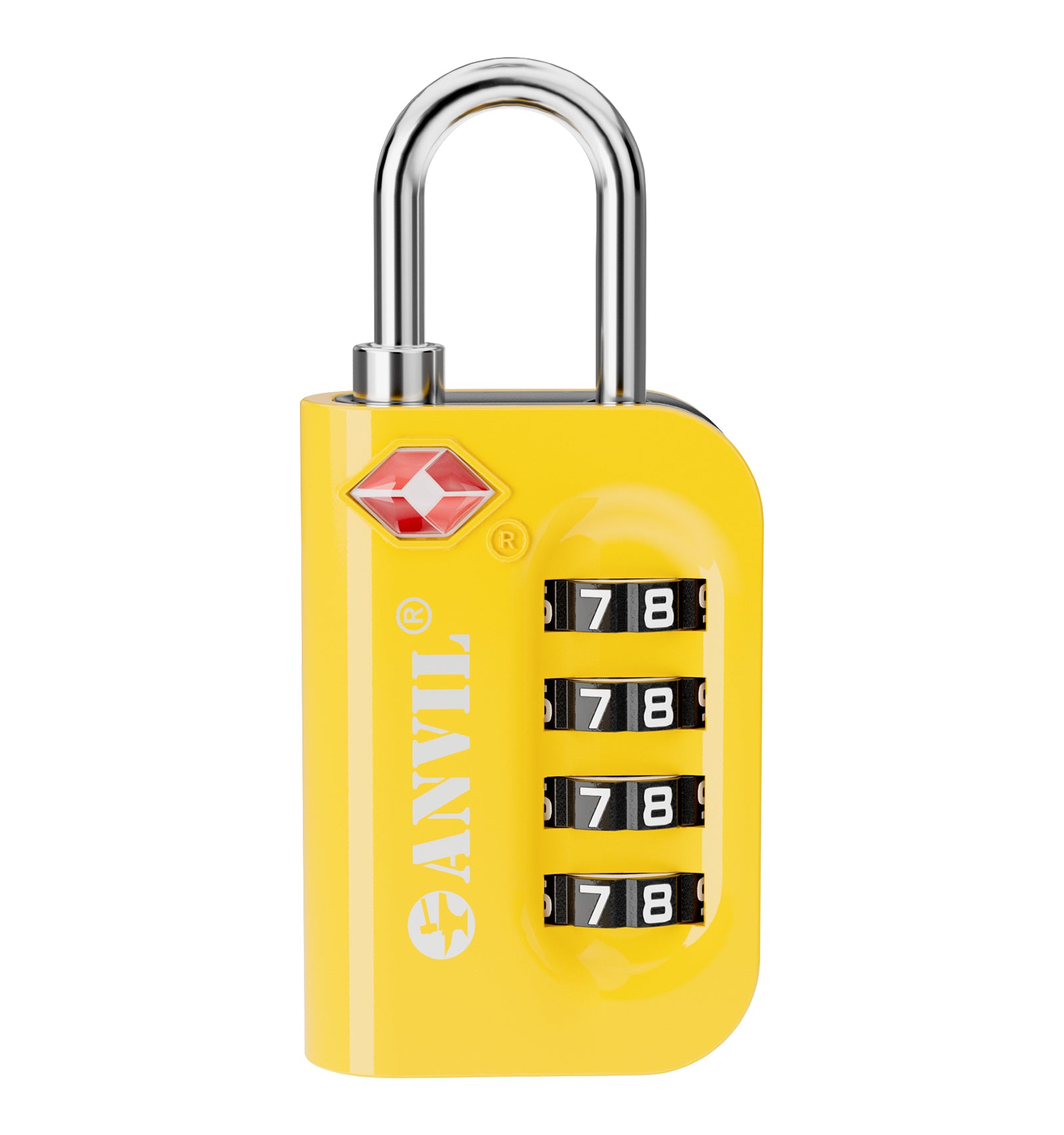 Anvil TSA Approved Luggage Lock – 4-Digit Combination (Yellow Pack) - LockSelect 