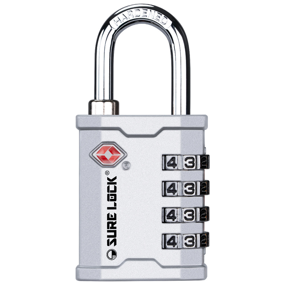 TSA Luggage Padlock – Ideal for Gun Cases, Transport Equipment (Silver Pack) - LockSelect 