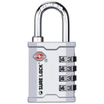 TSA Luggage Padlock – Ideal for Gun Cases, Transport Equipment (Silver Pack) - LockSelect 