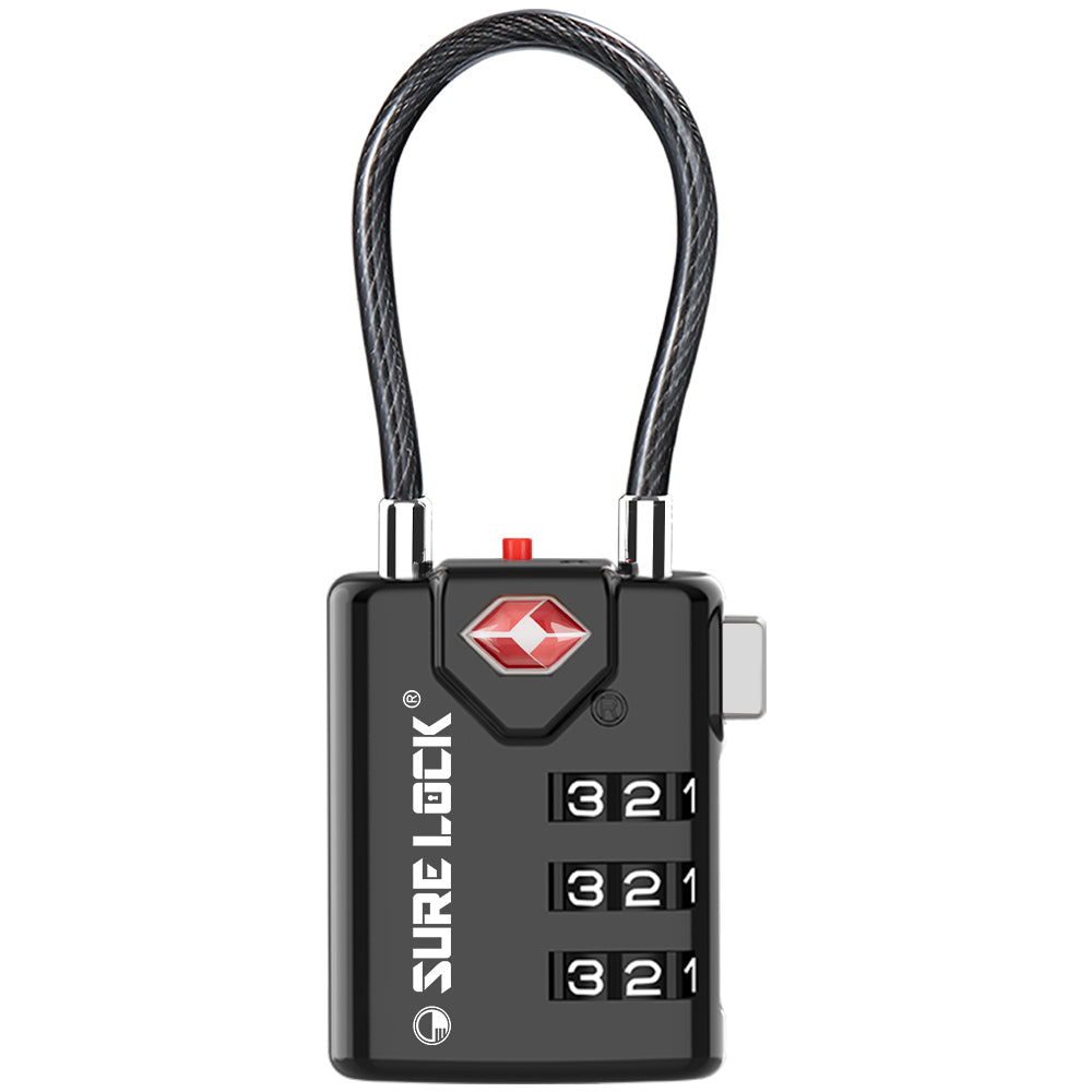 TSA Accepted Combination Luggage Lock – (Black Pack) - LockSelect 